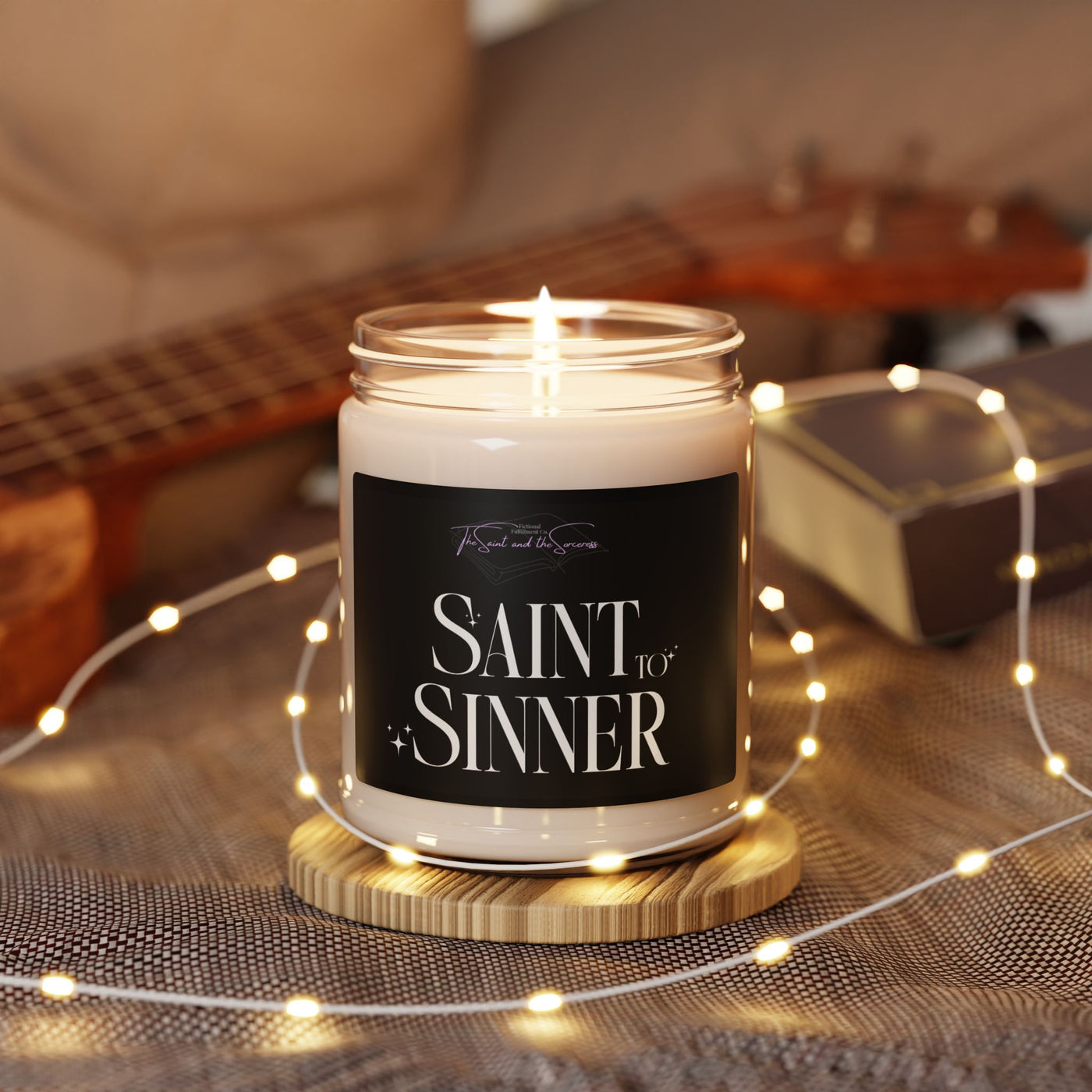 Saint to Sinner - Halloween Decoration / Gothic Hostess Gift / Dark Academia Candle