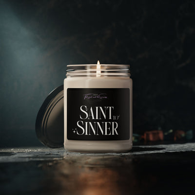 Saint to Sinner - Halloween Decoration / Gothic Hostess Gift / Dark Academia Candle