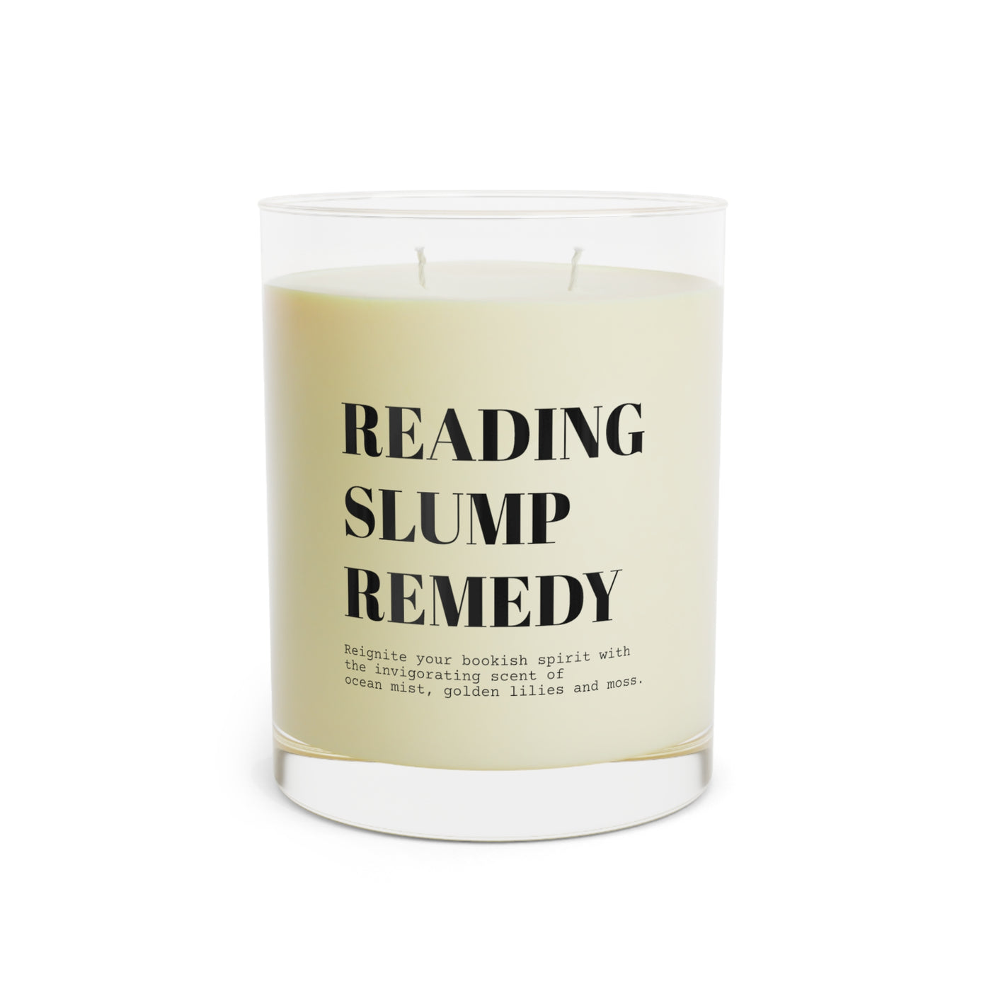 "Reading Slump Remedy" Ocean Mist Scented Candle  - Gift for Book Lovers