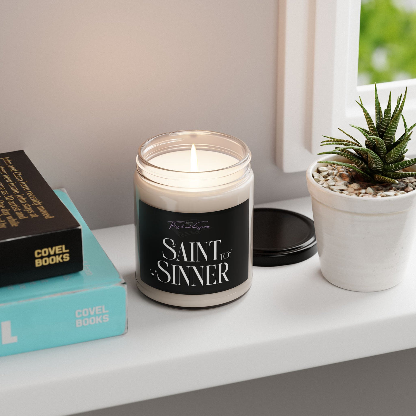 Saint to Sinner - Halloween Decoration / Gothic Hostess Gift / Dark Academia Candle