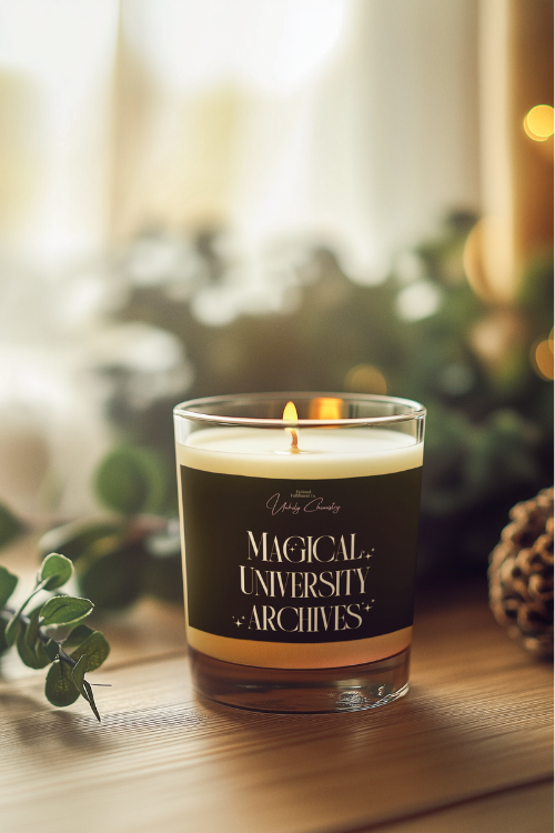 Sage & Lavender Scented Candle - Gift for Dark Academia Readers / Book Lovers