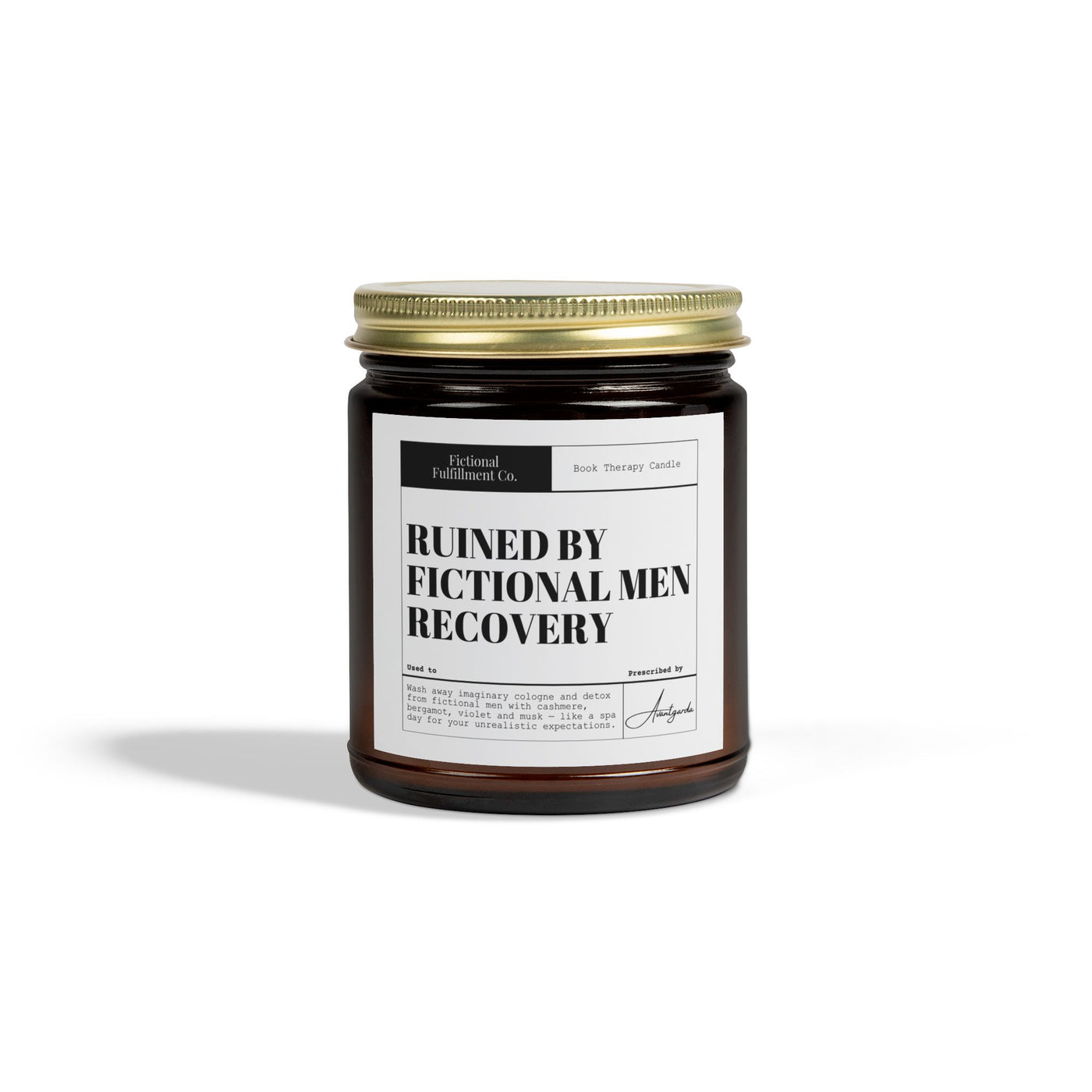 Ruined by Fictional Men - Cashmere Musk Scented Candle - Reader Gift
