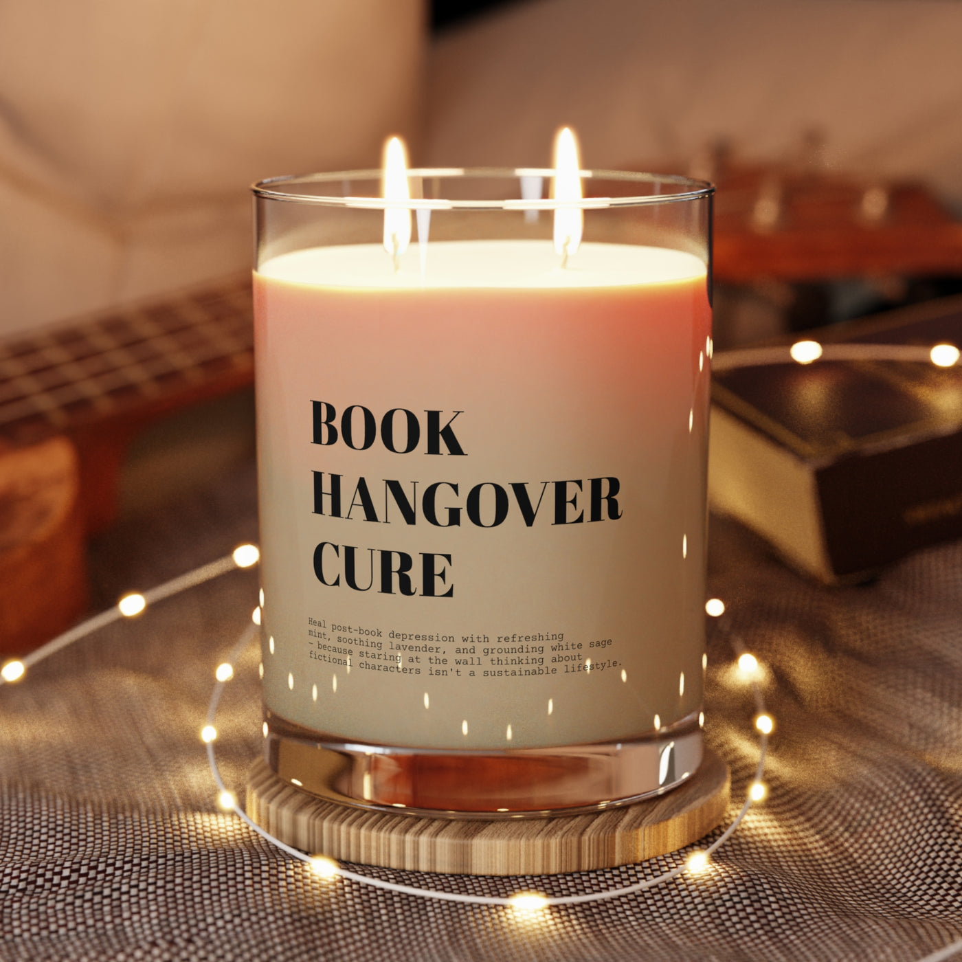 "Book Hangover Cure" Lavender & Sage - Scented Candle - Reader Gift