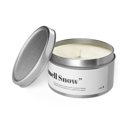 "I smell Snow" Evergreen Scented Tin Candle -  Gilmore Girls Gift