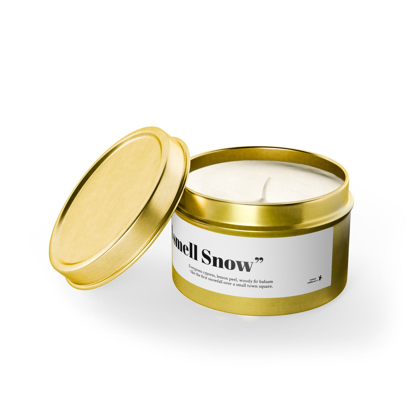 "I smell Snow" Evergreen Scented Tin Candle -  Gilmore Girls Gift