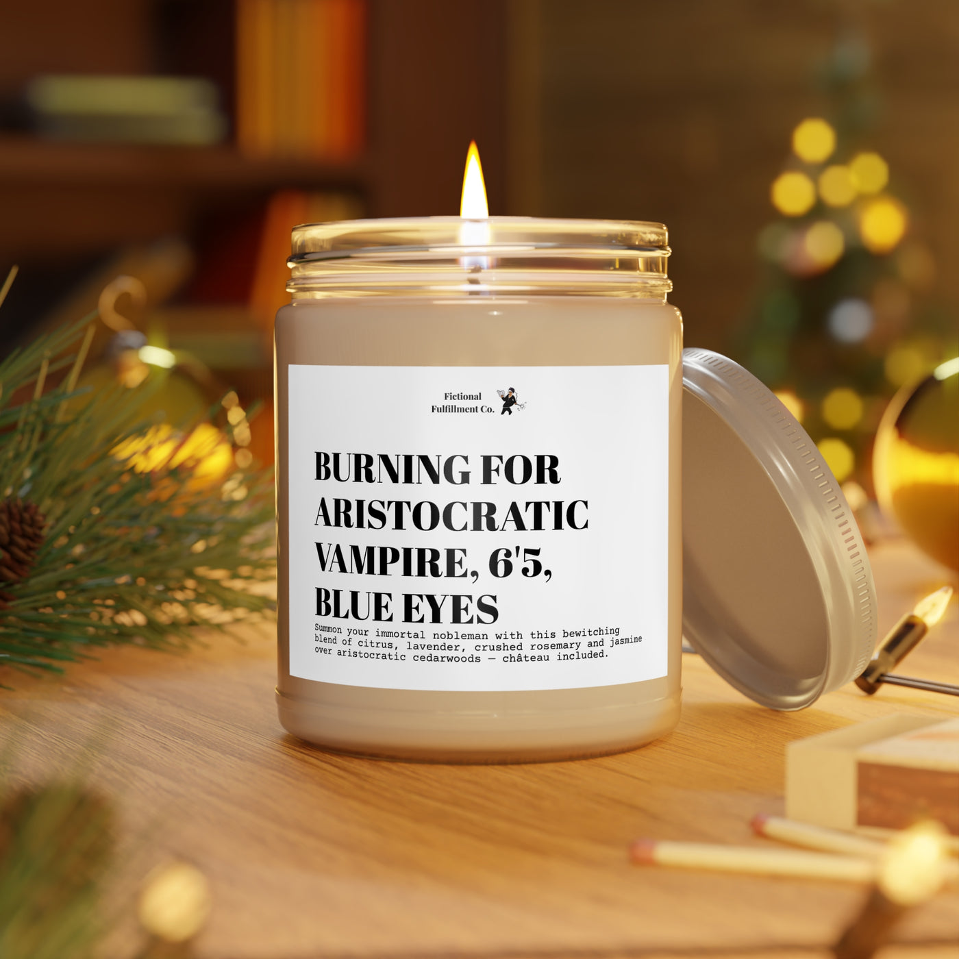 Discovery of Witches Fan / Dark Academia Reader Gift Candle - Citrus Lavender Jasmine Candle