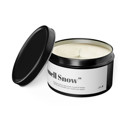 "I smell Snow" Evergreen Scented Tin Candle -  Gilmore Girls Gift