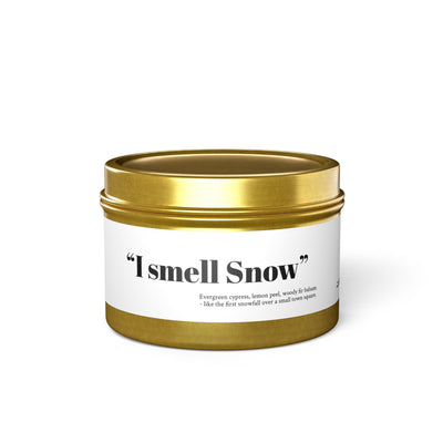 "I smell Snow" Evergreen Scented Tin Candle -  Gilmore Girls Gift